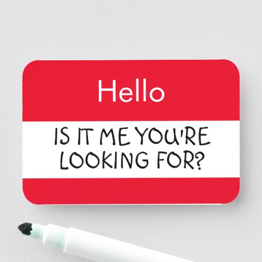 Hoi... Is het mij dat je zoekt? Naamplaatje (In situ)