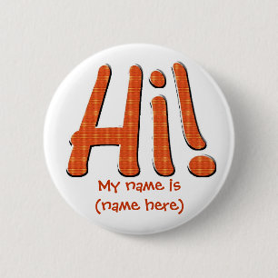 Hoi personaliseren Mijn naam is Button