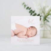 Hoi! Script Baby Girl | Aankondiging van de foto t (Staand voorkant)