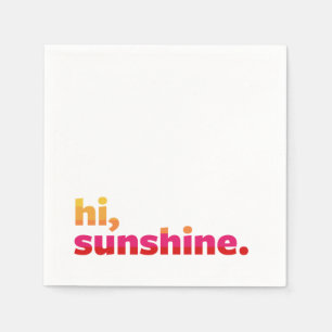 Hoi, Sunshine. Summer Party Cocktail Servet