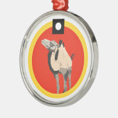 HoiHo de Camel Metalen Ornament (Links)