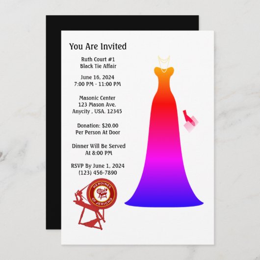 HOJ uitnodigingen (Voorkant / Achterkant)