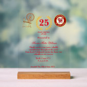 HOJ Years Services Award Acryl Bord (Neutraal)