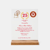 HOJ Years Services Award Acryl Bord (Voorkant)