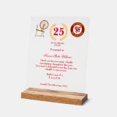 HOJ Years Services Award Acryl Bord (Hoek)