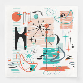 HoJo Retro Paper Dinner Napkins Servet