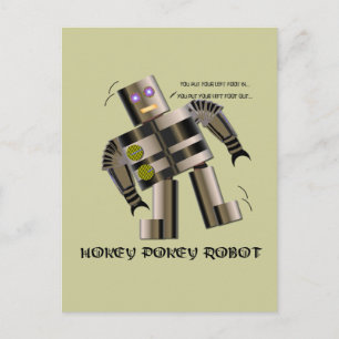Hokey Pokey Robot Briefkaart