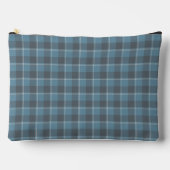 Hoki Blue and Shuttle Gray Plaid Etui (Voorkant)