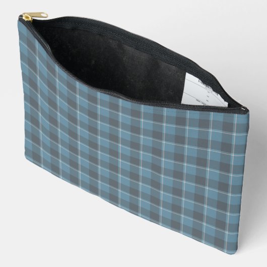 Hoki Blue and Shuttle Gray Plaid Etui (Open)