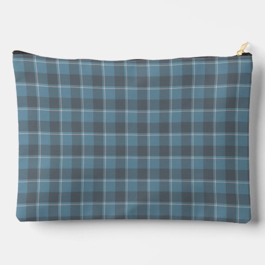 Hoki Blue and Shuttle Gray Plaid Etui (Achterkant)