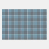 Hoki Blue and Shuttle Gray Plaid Inpakpapier Vel (Voorkant 2)
