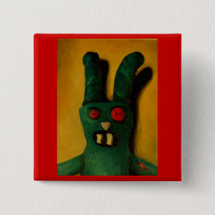 Hoku Zombie Bunny 1 Vierkante Button 5,1 Cm