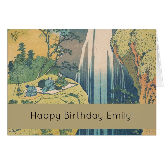 Hokusai Amida Herfsten Japan Waterval (Voorkant Horizontaal)