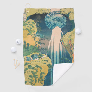 Hokusai Amida Herfsten Japan Waterval Golfhanddoek