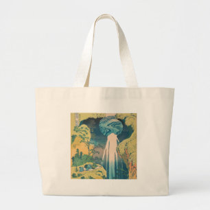 Hokusai Amida Herfsten Japan Waterval Grote Tote Bag