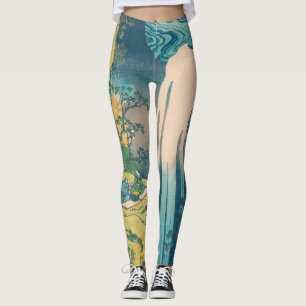 Hokusai Amida Herfsten Japan Waterval Leggings