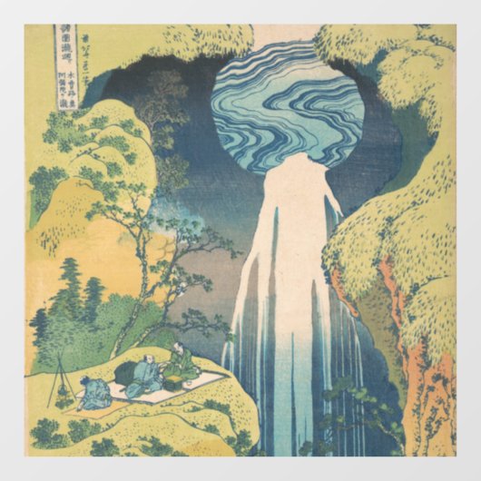 Hokusai Amida Herfsten Japan Waterval Raamsticker (Vel)
