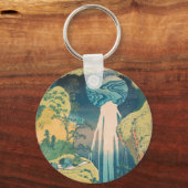 Hokusai Amida Herfsten Japan Waterval Sleutelhanger (Voorkant)