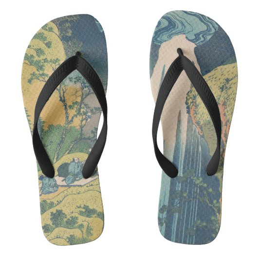 Hokusai Amida Herfsten Japan Waterval Teenslippers (Voetbed)