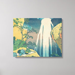 Hokusai Amida-waterval Japan Waterval Canvas Afdruk