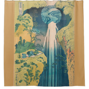 Hokusai Amida-watervallen Japan Waterval Douchegordijn