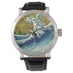 Hokusai Big Wave Japan Japanse kunst Horloge