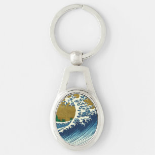 Hokusai Big Wave Japan Japanse kunst Sleutelhanger