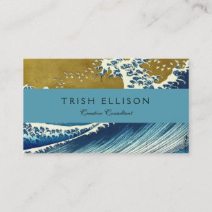 Hokusai Big Wave Japan Japanse kunst Visitekaartje