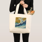 Hokusai Big Wave Japan Vintage Ocean Grote Tote Bag (Voorkant (product))