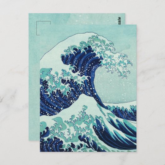 Hokusai Blue Waves Briefkaart (Voorkant / Achterkant)