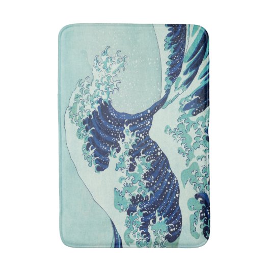 Hokusai Blue Waves Pattern Badmat (Voorkant Verticaal)