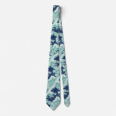 Hokusai Blue Waves Pattern Stropdas (Voorkant)