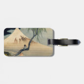 Hokusai - Boy Viezing Mount Fuji - QR Code Bagagelabel (Achterkant horizontaal)