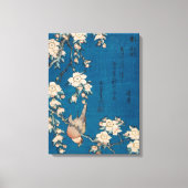 Hokusai Bullfinch en Weeping Cherry GalleryHD Canvas Afdruk (Voorkant)