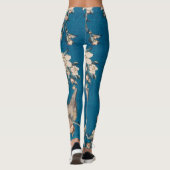 Hokusai Bullfinch en Weeping Cherry GalleryHD Leggings (Achterkant)
