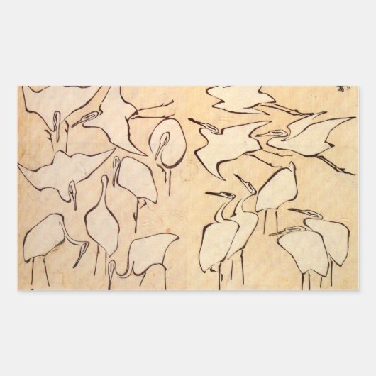 Hokusai Cranes Stickers (Voorkant)