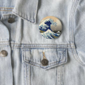 Hokusai de Great Wave Button (In situ)