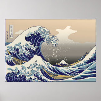 Hokusai De Grote Golf Poster