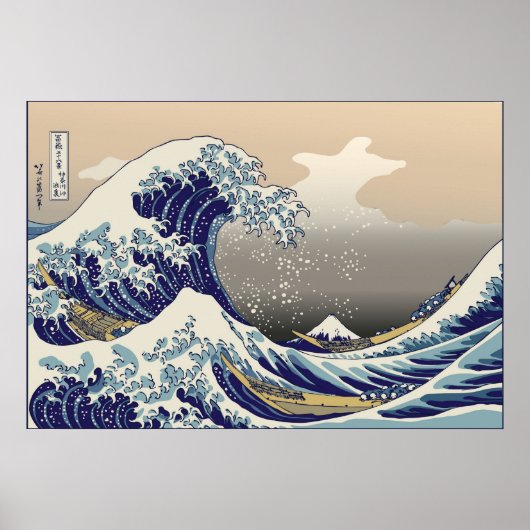 Hokusai De Grote Golf Poster (Voorkant)