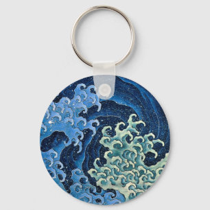 Hokusai Feminine Wave Japan  Oceaan Sleutelhanger