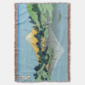 Hokusai - Fuji reflecteert in het meer van Kawaguc Deken (Voorkant Verticaal)