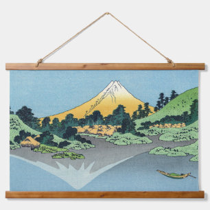 Hokusai - Fuji reflecteert in het meer van Kawaguc Hangend Wandkleed