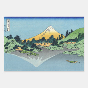 Hokusai - Fuji reflecteert in het meer van Kawaguc Inpakpapier Vel
