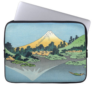 Hokusai - Fuji reflecteert in het meer van Kawaguc Laptop Sleeve