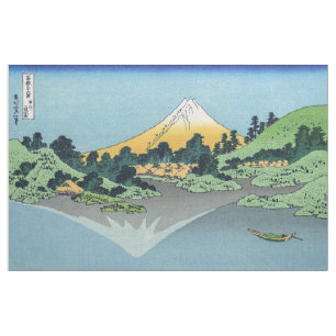 Hokusai - Fuji reflecteert in het meer van Kawaguc Stof