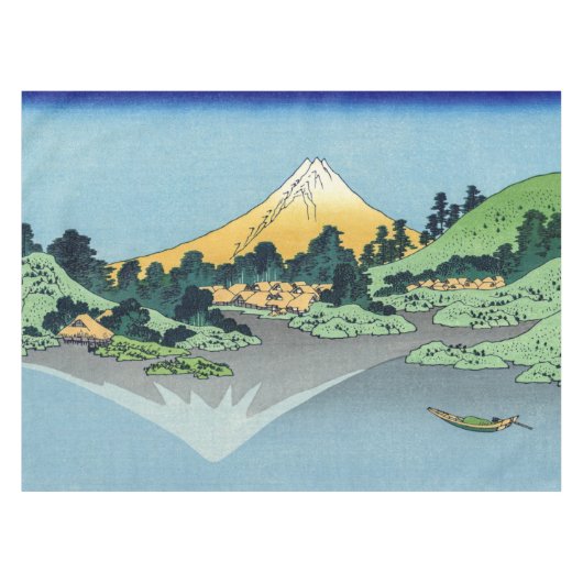 Hokusai - Fuji reflecteert in het meer van Kawaguc Tafelkleed (Voorkant (Horizontaal))