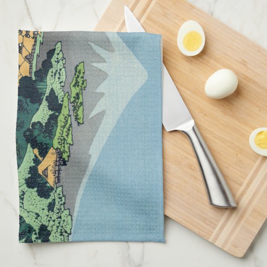 Hokusai - Fuji reflecteert in het meer van Kawaguc Theedoek (Quarter Fold)