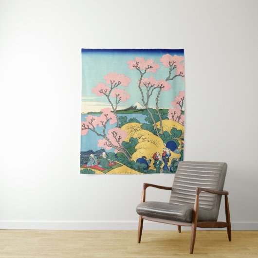 Hokusai Fuji van Gotenyama op het Hokaidō bij Shin Wandkleed (In situ)