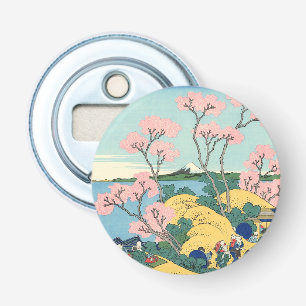 Hokusai Fuji van Gotenyama op het Hokaidō Button Flesopener