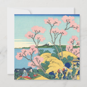 Hokusai Fuji van Gotenyama op het Hokaidō Kaart